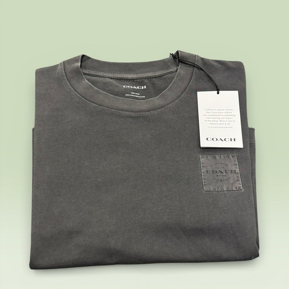 Coach Tops - Coach Cropped Grey Smoke Shirt
